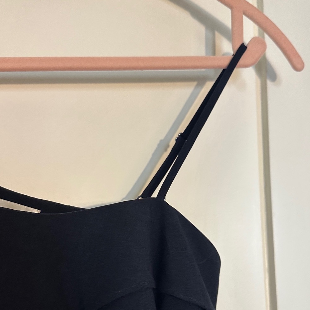 Navy One-Shoulder Ruffle Top - Picture 4 of 6